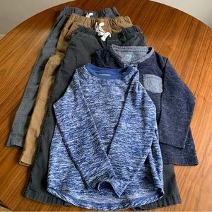 Bundle- Boy Cat & Jack size 5 pants (3 pairs) 5T tops (2)